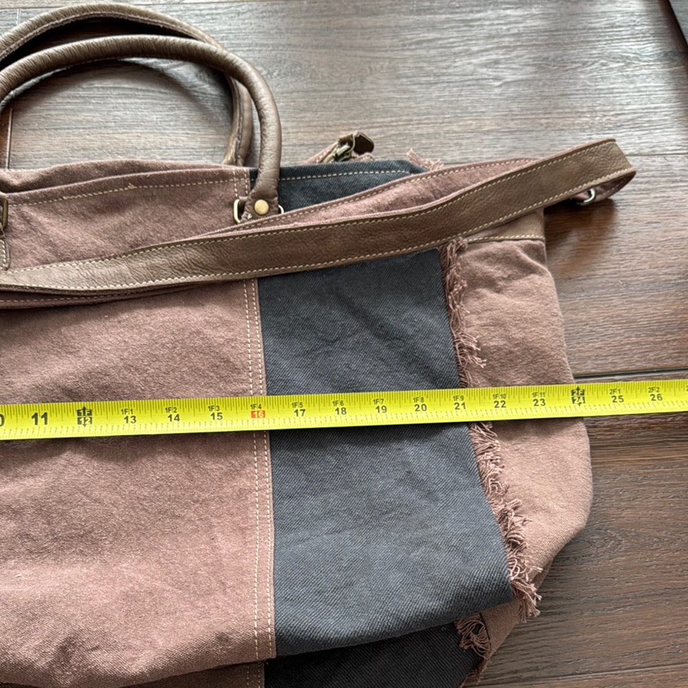 Myra Bag Retro Print Patchwork Weekender Tote Bag… - image 4